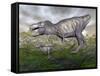 Tyrannosaurus Rex Mother and Offspring-null-Framed Stretched Canvas