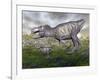 Tyrannosaurus Rex Mother and Offspring-null-Framed Art Print