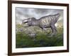 Tyrannosaurus Rex Mother and Offspring-null-Framed Art Print