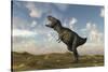 Tyrannosaurus Rex on Desert Terrain-null-Stretched Canvas