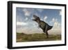 Tyrannosaurus Rex on Desert Terrain-null-Framed Art Print