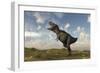 Tyrannosaurus Rex on Desert Terrain-null-Framed Art Print