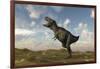 Tyrannosaurus Rex on Desert Terrain-null-Framed Art Print