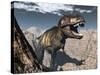 Tyrannosaurus Rex Roaring in a Canyon-Stocktrek Images-Stretched Canvas