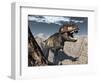 Tyrannosaurus Rex Roaring in a Canyon-Stocktrek Images-Framed Art Print