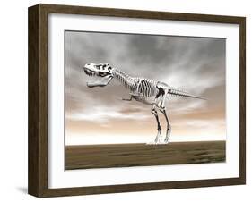 Tyrannosaurus Rex Skeleton-null-Framed Art Print