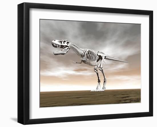 Tyrannosaurus Rex Skeleton-null-Framed Art Print