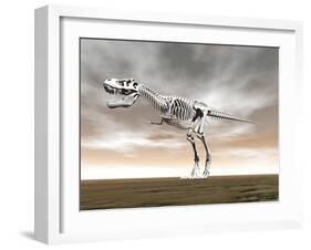 Tyrannosaurus Rex Skeleton-null-Framed Art Print