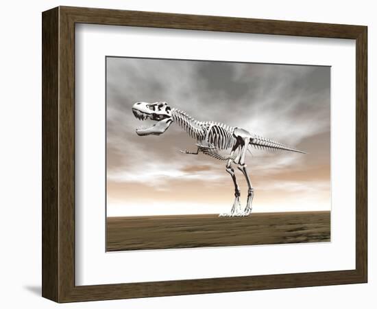 Tyrannosaurus Rex Skeleton-null-Framed Art Print