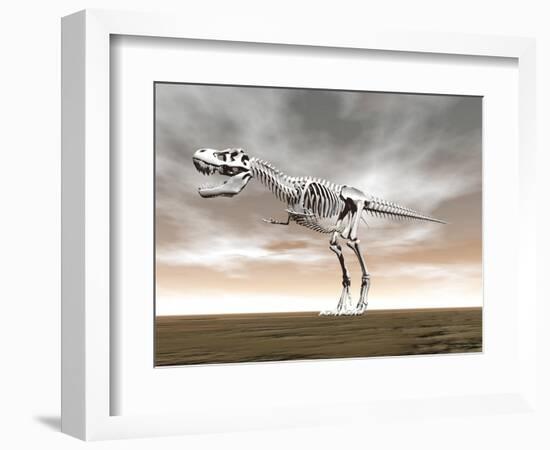 Tyrannosaurus Rex Skeleton-null-Framed Art Print