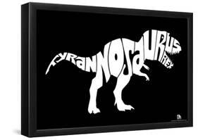 Tyrannosaurus Rex Text Poster-null-Framed Poster