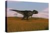 Tyrannosaurus Rex Walking across a Grassy Field-null-Stretched Canvas