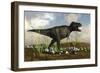 Tyrannosaurus Rex Walking across Desert Terrain-null-Framed Art Print