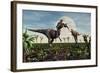 Tyrannosaurus Rex with a Freshly Killed Young Sauropod Dinosaur-null-Framed Art Print