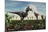 Tyrannosaurus Rex with a Freshly Killed Young Sauropod Dinosaur-null-Mounted Art Print