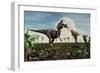 Tyrannosaurus Rex with a Freshly Killed Young Sauropod Dinosaur-null-Framed Art Print