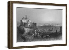 Tyre, from the Mainland-William Henry Bartlett-Framed Giclee Print