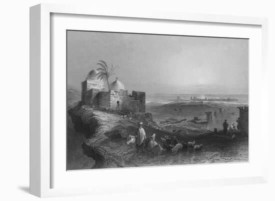 Tyre, from the Mainland-William Henry Bartlett-Framed Giclee Print