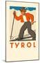 Tyrol Skier-null-Mounted Poster