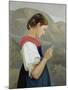 Tyrolean Girl Contemplating a Crucifix, 1865-Rudolph Friedrich Wasmann-Mounted Giclee Print