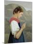 Tyrolean Girl Contemplating a Crucifix, 1865-Rudolph Friedrich Wasmann-Mounted Giclee Print
