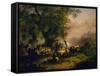 Tyrolese " Standschuetzen" (marksmen).-Friedrich Gauermann-Framed Stretched Canvas