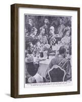 Tzar of Russia and the Austrian Emperor at a Banquet before the War-Charles Mills Sheldon-Framed Giclee Print