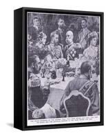 Tzar of Russia and the Austrian Emperor at a Banquet before the War-Charles Mills Sheldon-Framed Stretched Canvas