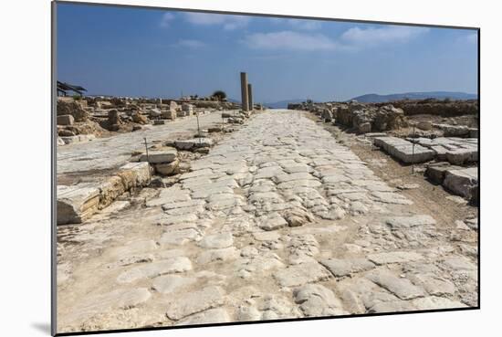 Tzippori (Or Sepphoris, or Zippori) National Park, the Cardo with the Original Roman Stone Floor-Massimo Borchi-Mounted Photographic Print