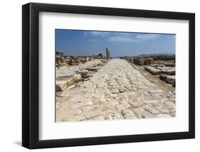 Tzippori (Or Sepphoris, or Zippori) National Park, the Cardo with the Original Roman Stone Floor-Massimo Borchi-Framed Photographic Print