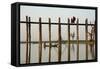 U Bein Bridge at Amarapura, Taung Thama Lake, Mandalay Province, Myanmar (Burma), Asia-Tuul-Framed Stretched Canvas