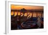 U Bein Bridge crossing the Taungthaman Lake near Amarapura in Mandalay, Myanmar.-Michele Niles-Framed Photographic Print