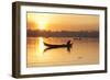 U Bein Bridge crossing the Taungthaman Lake near Amarapura in Mandalay, Myanmar.-Michele Niles-Framed Photographic Print