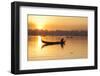 U Bein Bridge crossing the Taungthaman Lake near Amarapura in Mandalay, Myanmar.-Michele Niles-Framed Photographic Print