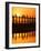 U Bein Bridge (Longest Teak Bridge in the World) at Sunset , Amarapura, Mandalay, Burma (Myanmar)-Nadia Isakova-Framed Photographic Print