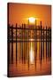 U Bein Bridge on Taungthaman at Sunset-Jon Hicks-Stretched Canvas