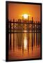 U Bein Bridge on Taungthaman at Sunset-Jon Hicks-Framed Premium Photographic Print