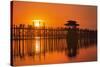 U Bein Bridge on Taungthaman at Sunset-Jon Hicks-Stretched Canvas