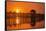 U Bein Bridge on Taungthaman at Sunset-Jon Hicks-Framed Stretched Canvas