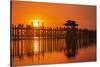 U Bein Bridge on Taungthaman at Sunset-Jon Hicks-Stretched Canvas