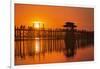 U Bein Bridge on Taungthaman at Sunset-Jon Hicks-Framed Photographic Print