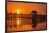 U Bein Bridge on Taungthaman at Sunset-Jon Hicks-Framed Photographic Print