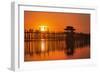 U Bein Bridge on Taungthaman at Sunset-Jon Hicks-Framed Photographic Print