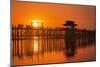 U Bein Bridge on Taungthaman at Sunset-Jon Hicks-Mounted Photographic Print