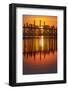 U Bein Bridge on Taungthaman at Sunset-Jon Hicks-Framed Photographic Print