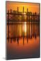 U Bein Bridge on Taungthaman at Sunset-Jon Hicks-Mounted Photographic Print