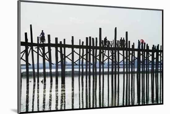 U Bein Bridge on Taungthaman-Jon Hicks-Mounted Photographic Print