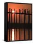 U Bein Bridge, Taugthaman Lake, Amarapura, Mandalay, Myanmar-Jane Sweeney-Framed Stretched Canvas