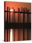 U Bein Bridge, Taugthaman Lake, Amarapura, Mandalay, Myanmar-Jane Sweeney-Stretched Canvas