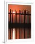 U Bein Bridge, Taugthaman Lake, Amarapura, Mandalay, Myanmar-Jane Sweeney-Framed Premium Photographic Print